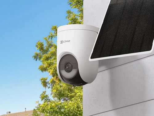 Kit de Seguridad Solar 360° (Cámara EZVIZ + Panel Solar + Memoria 64GB).