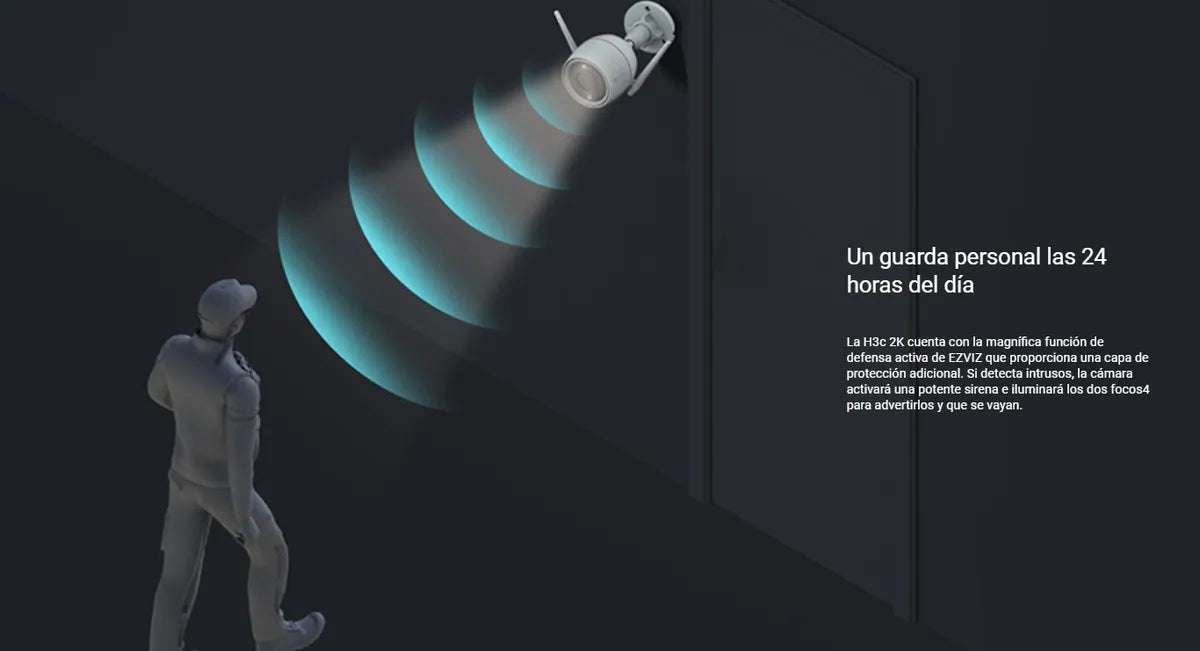 Cámara De Seguridad Ezviz Wifi Para Exterior 2k + MicroSD 64GB
