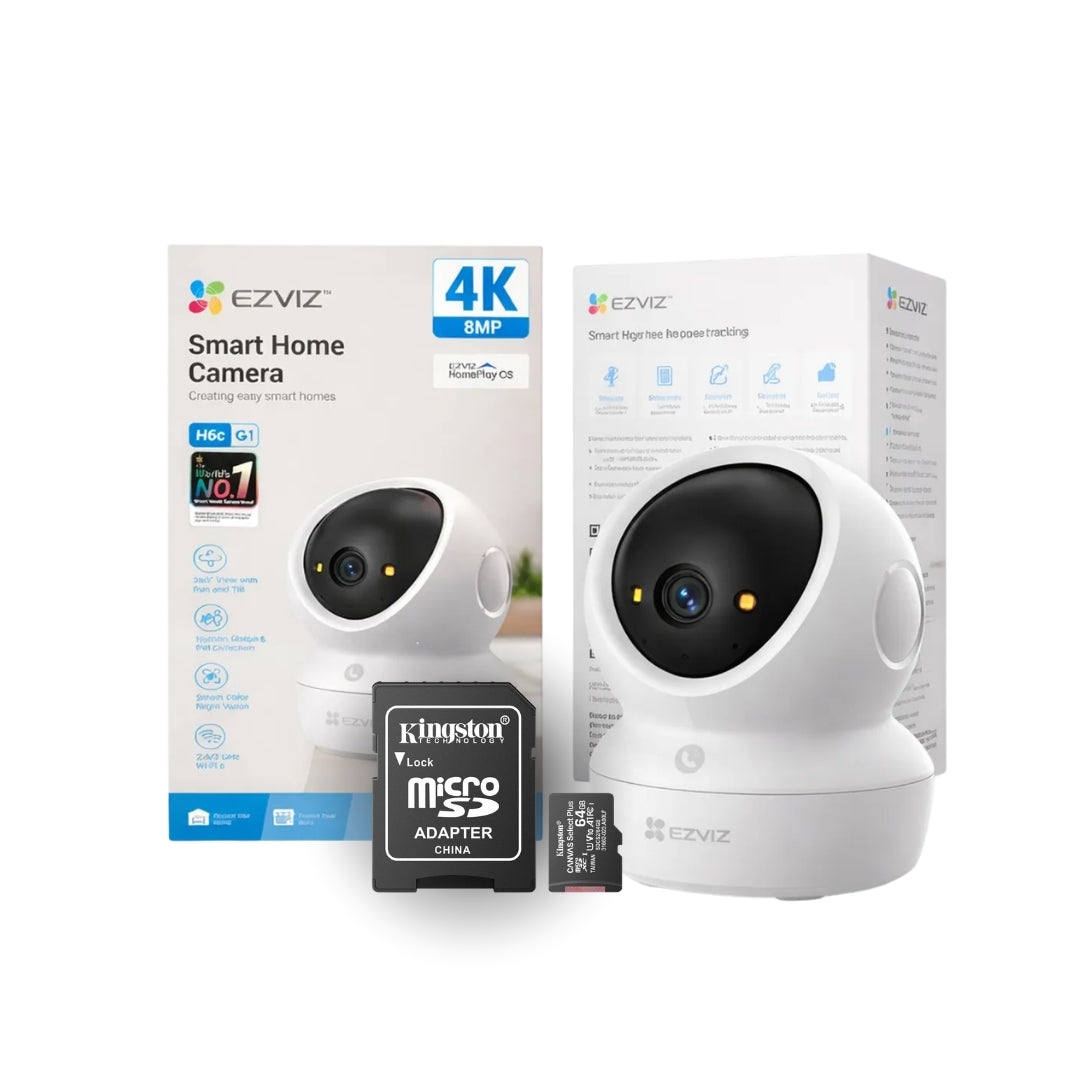Cámara Inteligente 4K EZVIZ H6C G1 | Seguimiento Automático + Visión Nocturna a Color + Audio Bidireccional